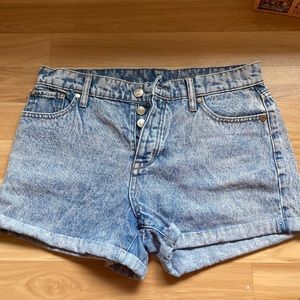 Womens Celebrity Pink Jean Mom Shorts Size 7